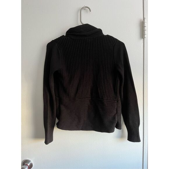 H&M Basic XS Womens Black Open Front Cardigan Sweater Layering Casual Work - Picture 3 of 3